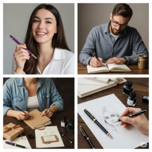 万年筆をもらって喜ぶ中学生の感想のイメージ