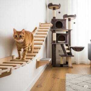 キャットウォーク中の猫