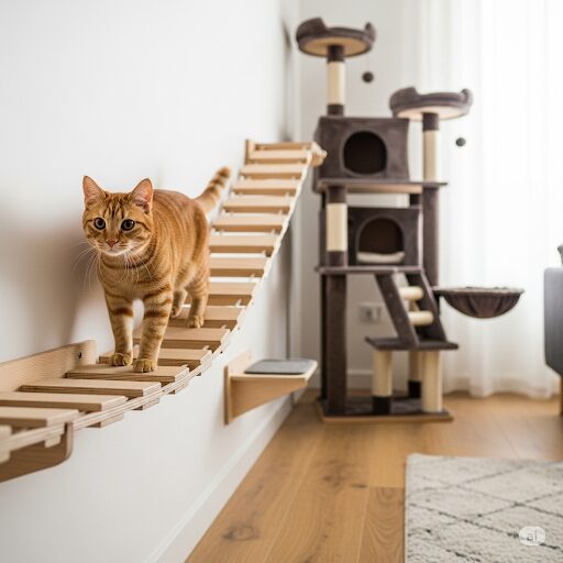 キャットウォーク中の猫