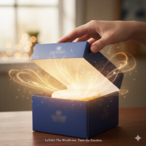 白とブルーの上品な箱を開けた瞬間から始まる、五感で味わうクリスマスの特別な時間(世界観)。