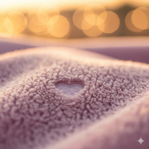 女の子の出産祝いに最適。可愛らしさと愛、幸福感を伝えるピンク・ラベンダー系のカシウェア。