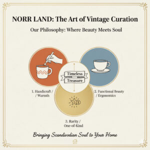 手仕事の温もり、暮らしを彩る機能美、二度と手に入らない希少性という、北欧ヴィンテージが愛される3つの理由。