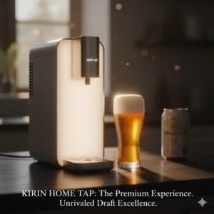 ホームタップが「缶ビールの代わり」ではなく、家庭用ビールサーバーとしての誇りと感動体験を提供する存在であることを象徴。