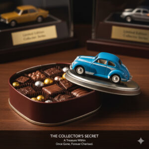 毎年デザインが変わるため、コレクターに人気のトミカのような精巧なミニカーがセットになった限定商品。