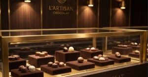 高級百貨店のチョコレート売り場のような信頼感のあるディスプレイ。