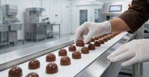 清潔な工房でプロのショコラティエが作る高品質なチョコレート。