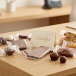 職場で配るバレンタインの義理チョコ。個包装された上品なチョコレートと焼き菓子。