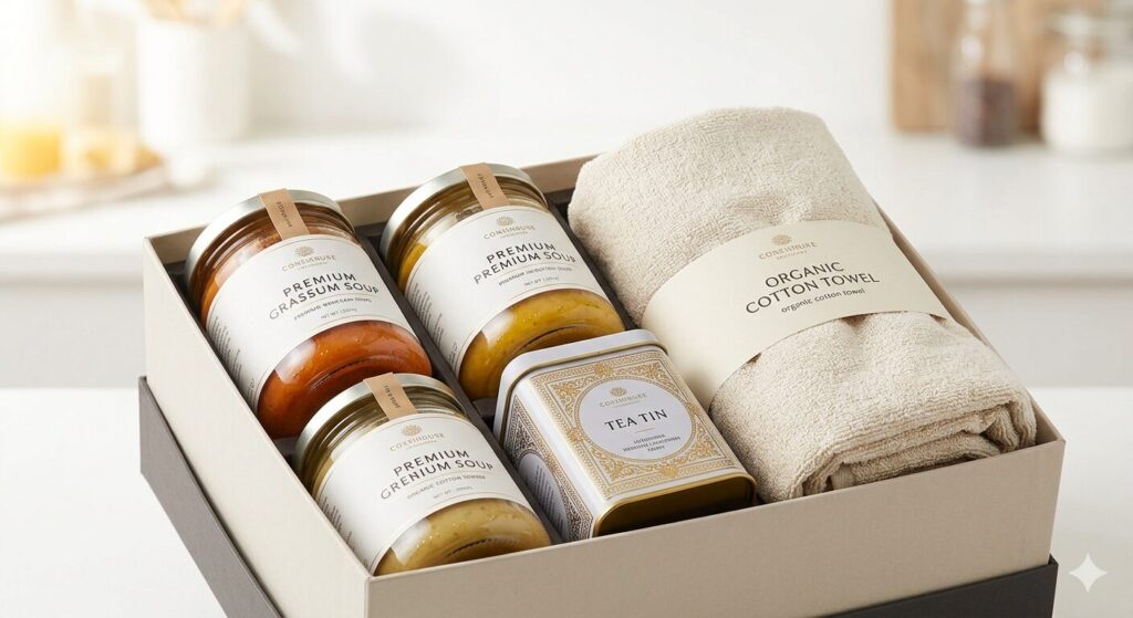 お母様に支持される「消えもの」ギフト。高級グルメ、紅茶、上質なタオルのイメージ。